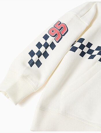 Sudadera perchada con capucha y estampado cars