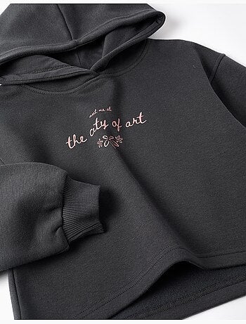 Sudadera perchada con capucha y estampado City of Art