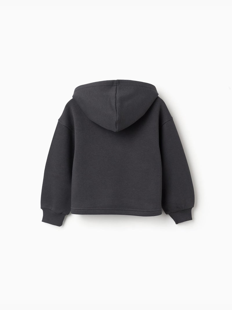 Sudadera perchada con capucha y estampado City of Art Gris oscuro - Kiabi