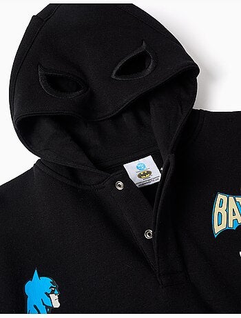 Sudadera perchada con capucha y estampado de batman