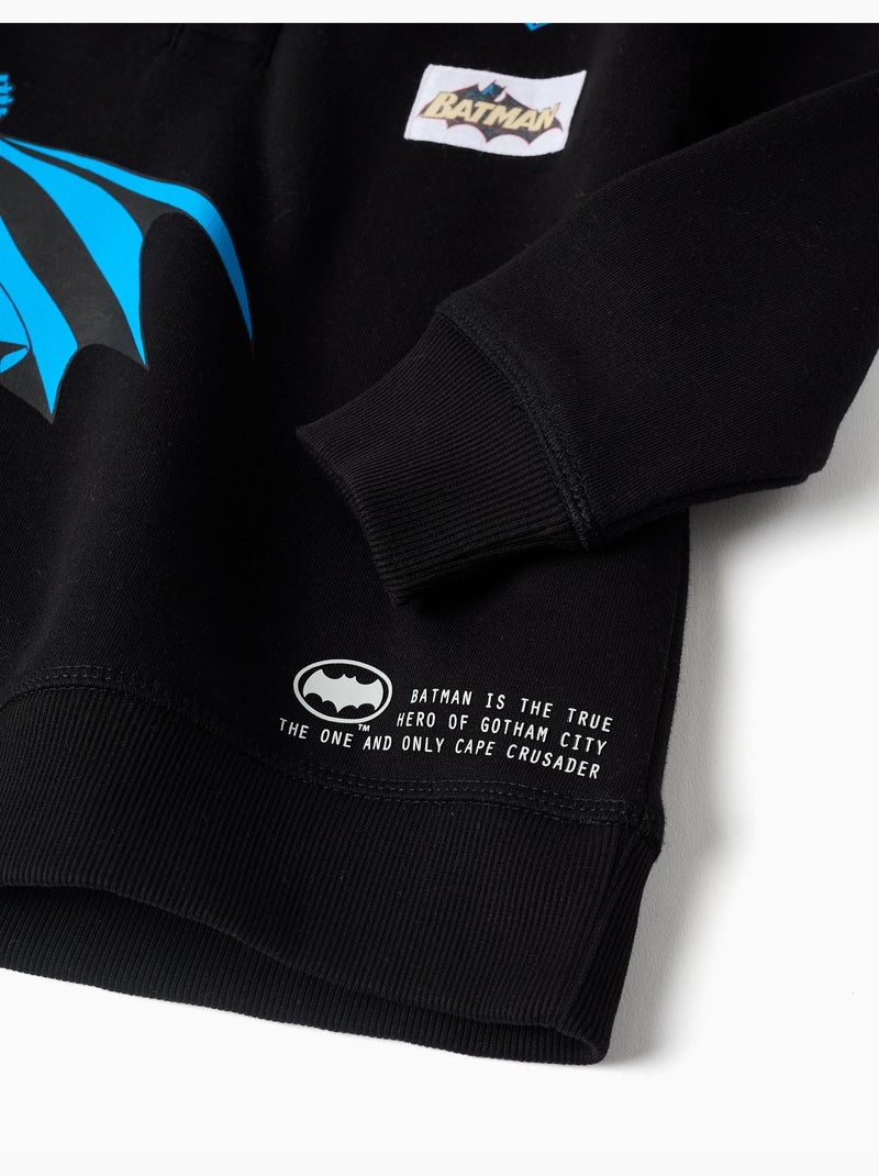 Sudadera perchada con capucha y estampado de batman Negro Negro - Kiabi