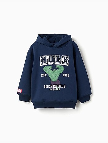 Sudadera perchada con capucha y estampado de Hulk
