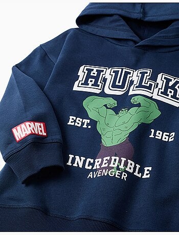 Sudadera perchada con capucha y estampado de Hulk
