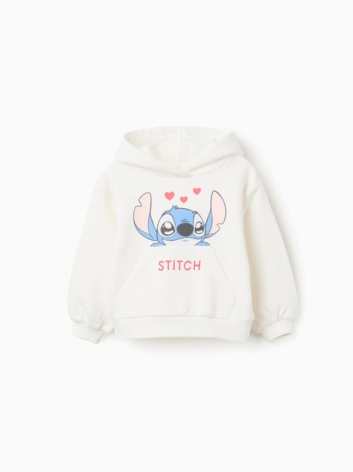 Sudadera perchada con capucha y estampado de stitch - Kiabi