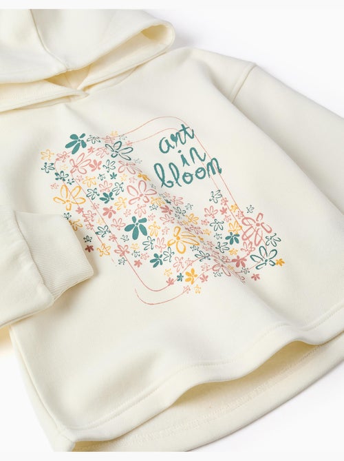 Sudadera perchada con capucha y estampado floral - Kiabi