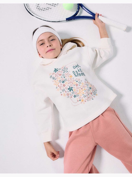 Sudadera perchada con capucha y estampado floral - Kiabi Sudadera perchada con capucha y estampado floral - Kiabi