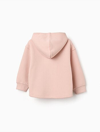 Sudadera perchada con capucha y estampado floral