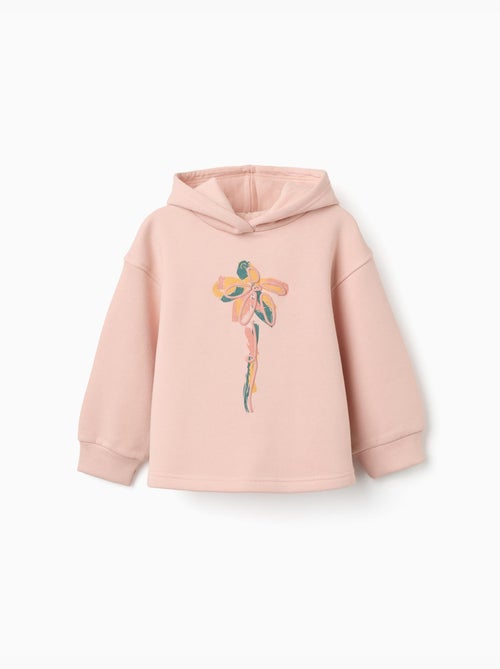 Sudadera perchada con capucha y estampado floral - Kiabi Sudadera perchada con capucha y estampado floral - Kiabi
