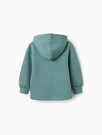 Sudadera perchada con capucha y estampado floral