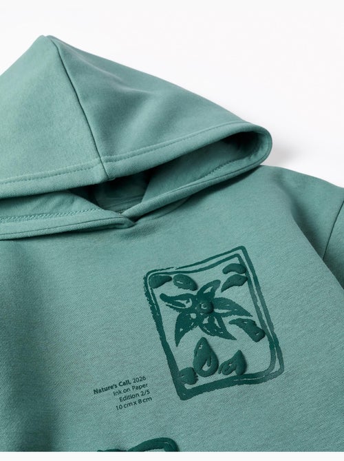 Sudadera perchada con capucha y estampado floral - Kiabi Sudadera perchada con capucha y estampado floral - Kiabi