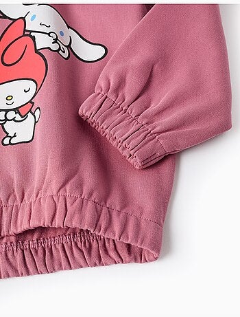 Sudadera perchada con capucha y estampado hello kitty