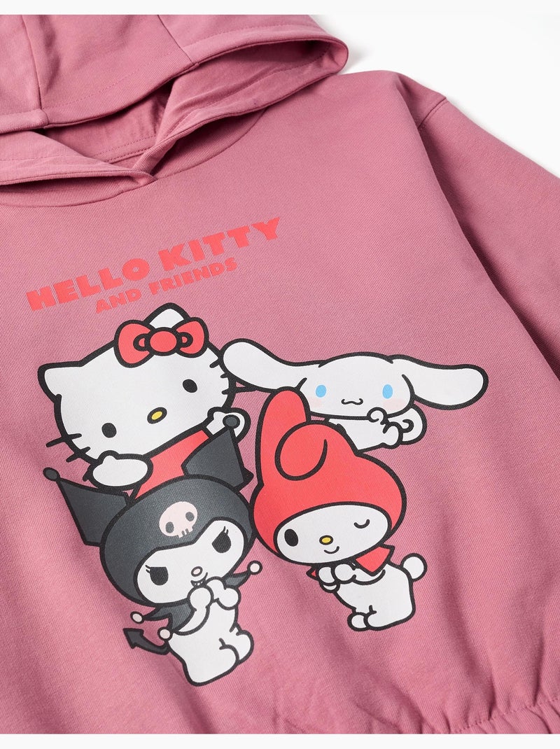 Sudadera perchada con capucha y estampado hello kitty Rosa oscuro - Kiabi