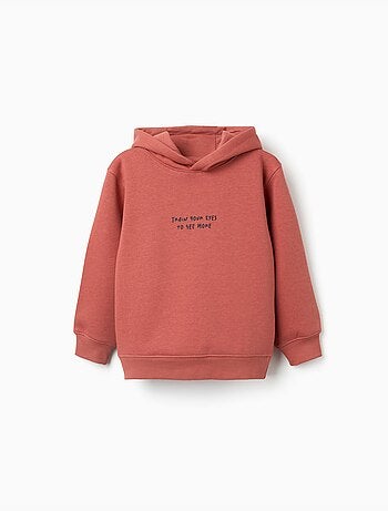 Sudadera perchada con capucha y estampado