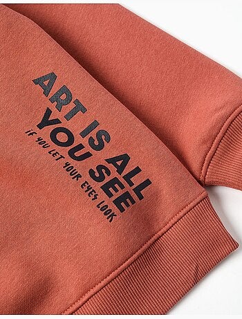 Sudadera perchada con capucha y estampado