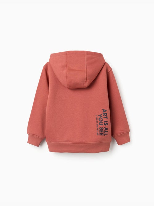 Sudadera perchada con capucha y estampado - Kiabi