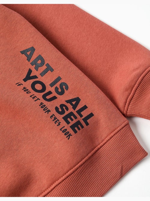 Sudadera perchada con capucha y estampado - Kiabi