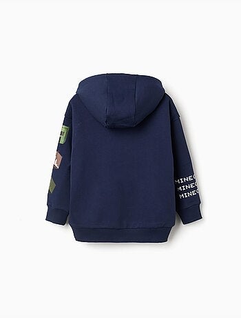 Sudadera perchada con capucha y estampado Minecraft