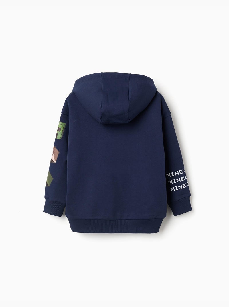 Sudadera perchada con capucha y estampado Minecraft Azul oscuro - Kiabi