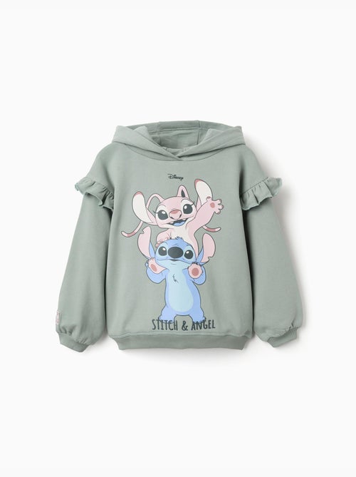 Sudadera perchada con capucha y estampado Stitch y Angel - Kiabi Sudadera perchada con capucha y estampado Stitch y Angel - Kiabi