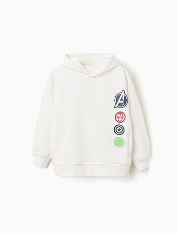 Sudadera perchada con capucha y estampados avengers