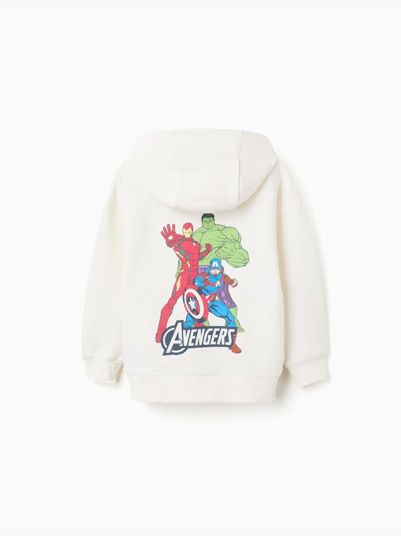 Sudadera perchada con capucha y estampados avengers Blanco - Kiabi