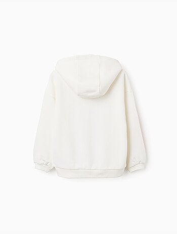 Sudadera perchada con capucha y estampados de stitch