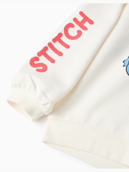 Sudadera perchada con capucha y estampados de stitch - Kiabi