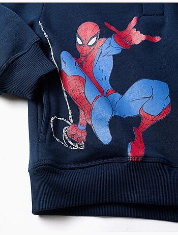 Sudadera perchada con capucha y estampados Spider-Man