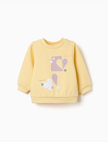 Sudadera perchada con flores y corazones