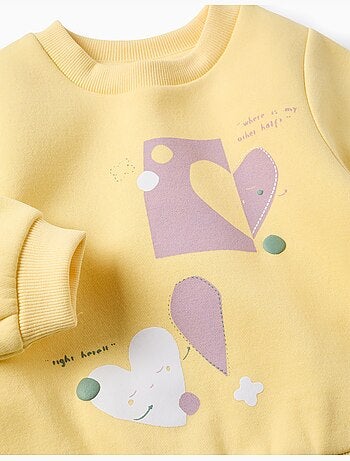 Sudadera perchada con flores y corazones