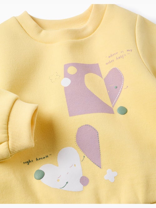 Sudadera perchada con corazones estampados - Kiabi