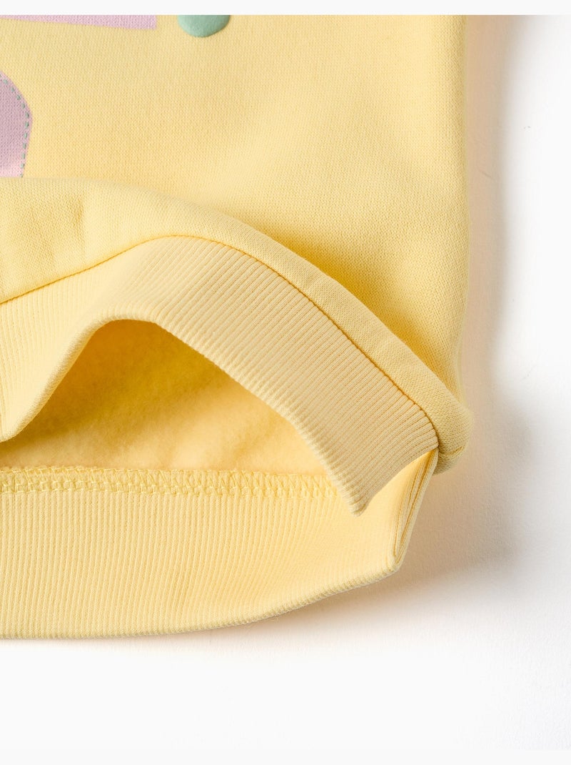 Sudadera perchada con corazones estampados Amarillo - Kiabi