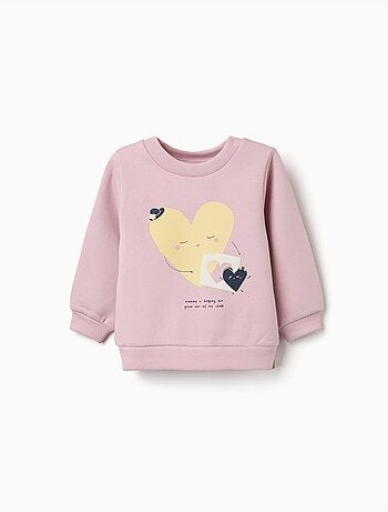 Sudadera perchada con flores y corazones