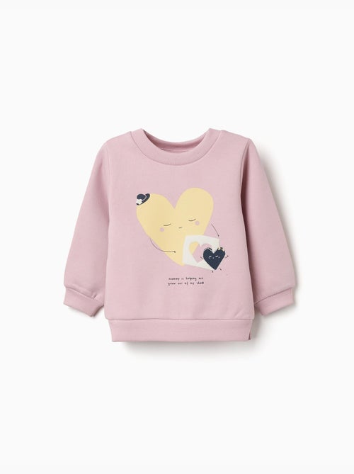 Sudadera perchada con corazones estampados - Kiabi Sudadera perchada con corazones estampados - Kiabi