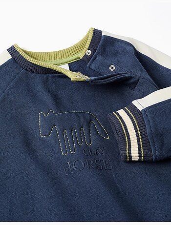 Sudadera perchada con estampado clay horse