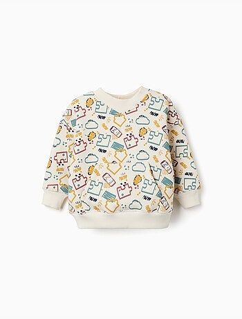 Sudadera perchada con estampado colorido