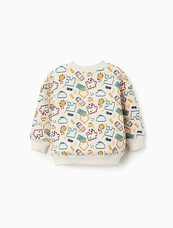 Sudadera perchada con estampado colorido