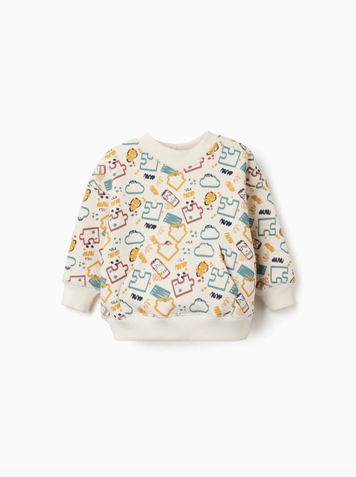 Sudadera perchada con estampado colorido - Kiabi Sudadera perchada con estampado colorido - Kiabi