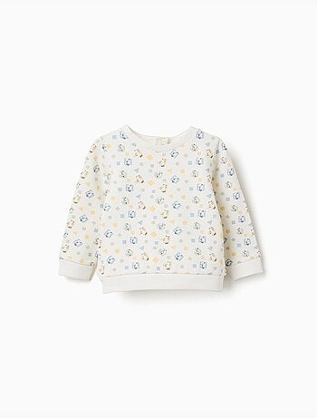 Sudadera perchada con estampado colorido