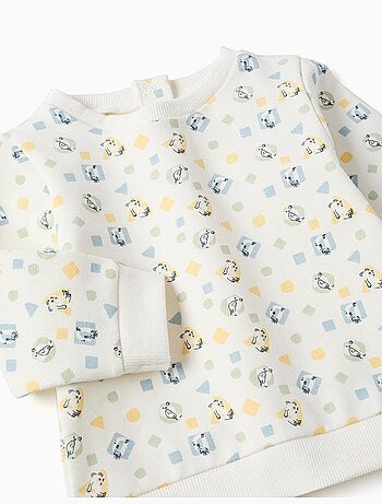 Sudadera perchada con estampado colorido