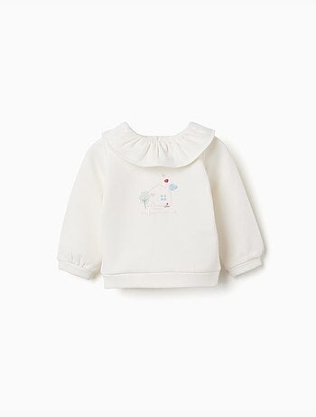 Sudadera perchada con estampado de casa