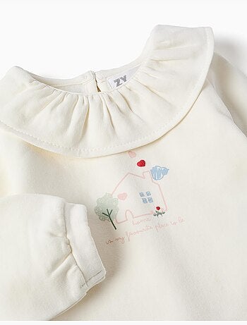Sudadera perchada con estampado de casa