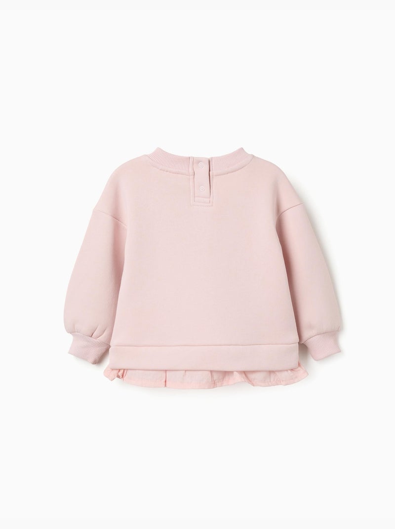 Sudadera perchada con estampado de flores Rosa - Kiabi