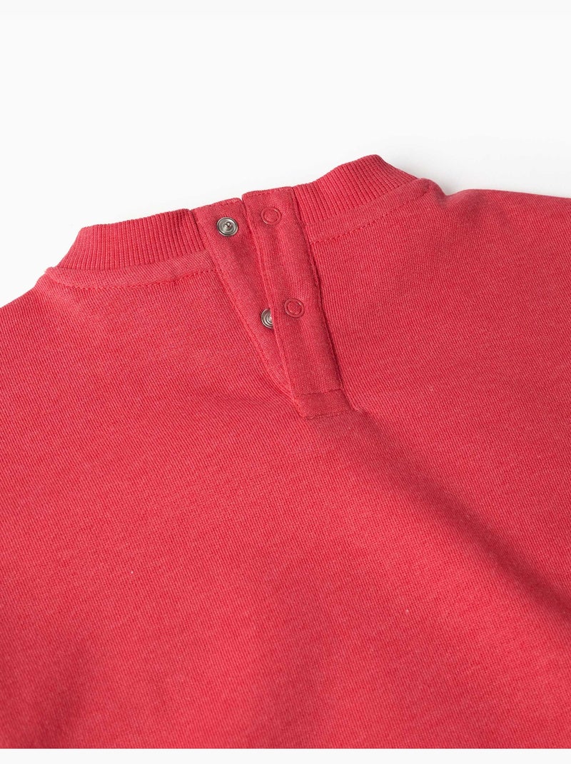 Sudadera perchada con estampado de mickey Rojo - Kiabi