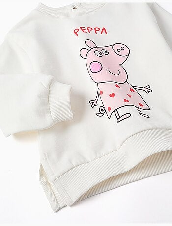 Sudadera perchada con estampado de peppa pig