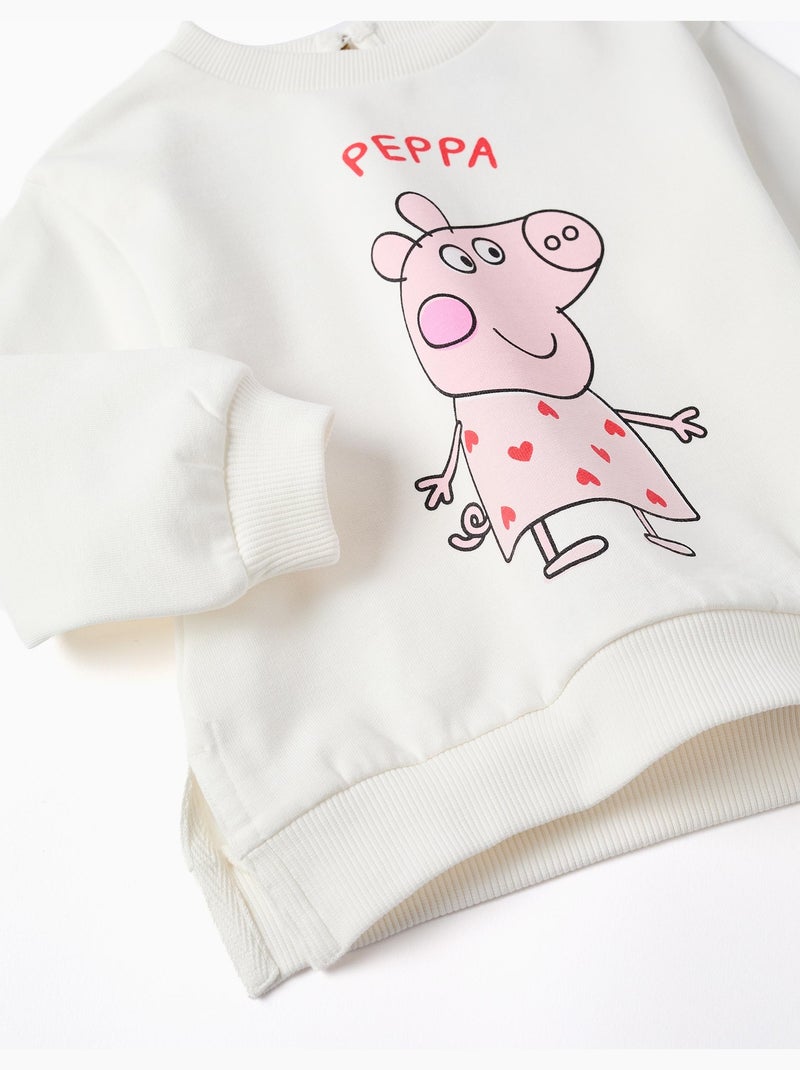 Sudadera perchada con estampado de peppa pig Blanco - Kiabi
