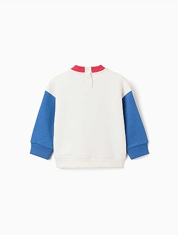 Sudadera perchada con estampado en el pecho