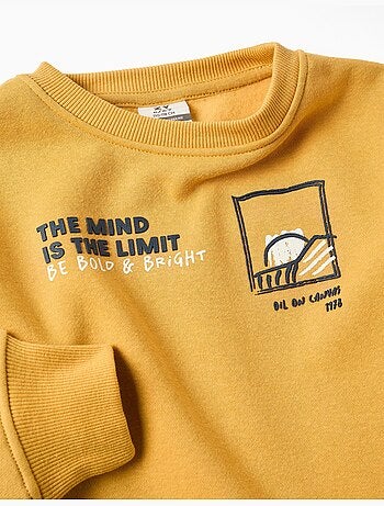 Sudadera perchada con estampado en relieve