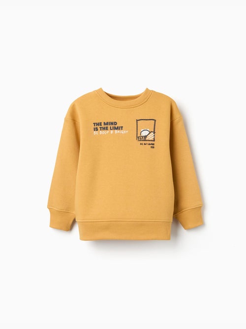 Sudadera perchada con estampado en relieve - Kiabi