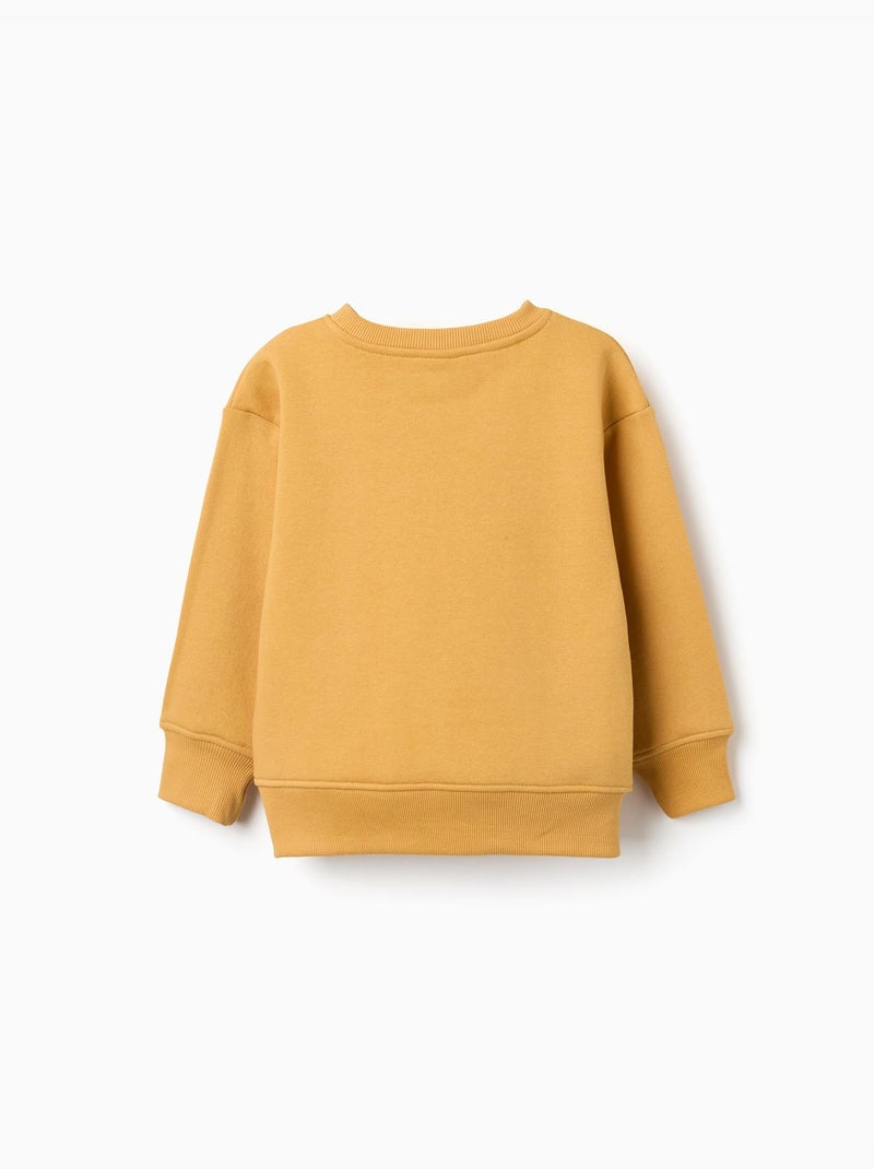 Sudadera perchada con estampado en relieve Amarillo - Kiabi